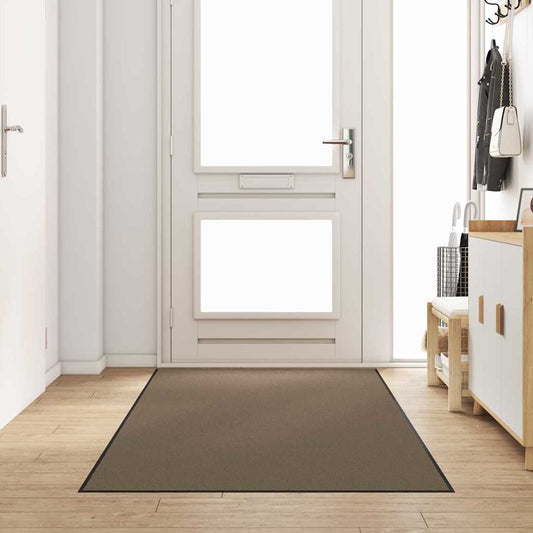 vidaXL Χαλάκι Εξώπορτας Μπεζ και Μαύρο 120 x 300 cm 100% Πολυαμίδιο