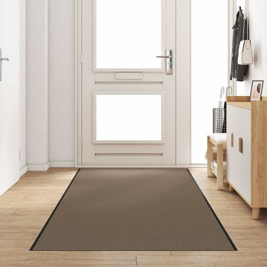 vidaXL Χαλάκι Εξώπορτας Μπεζ και Μαύρο 120 x 350 εκ 100% Πολυαμίδιο