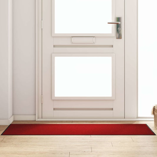 vidaXL Χαλάκι Εξώπορτας Κόκκινο και Μαύρο 60 x 180 cm 100% Πολυαμίδιο