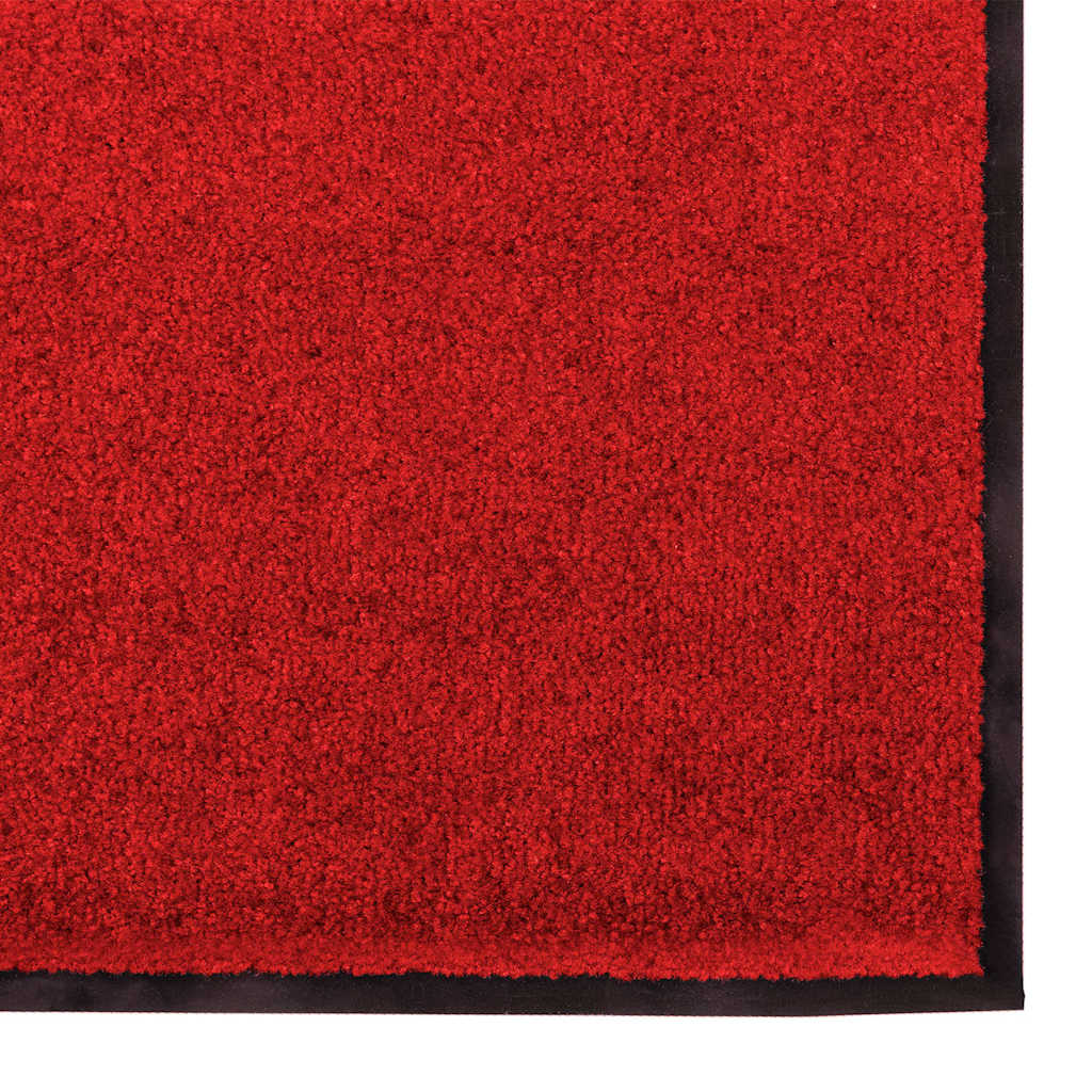 vidaXL Χαλάκι Εξώπορτας Κόκκινο και Μαύρο 90 x 150 cm 100% Πολυαμίδιο