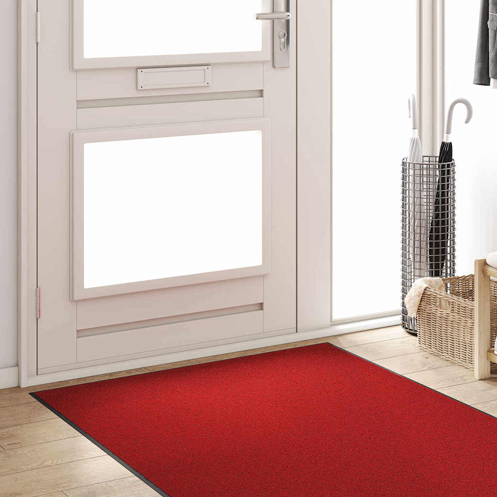 vidaXL Χαλάκι Εξώπορτας Κόκκινο και Μαύρο 120 x 300 cm 100% Πολυαμίδιο