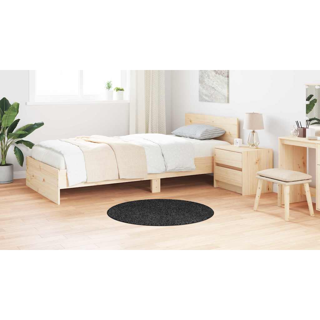 vidaXL Αντιολισθητικό Σαγκί Χαλάκι Σκούρο Γκρι 90 x 90 cm PP