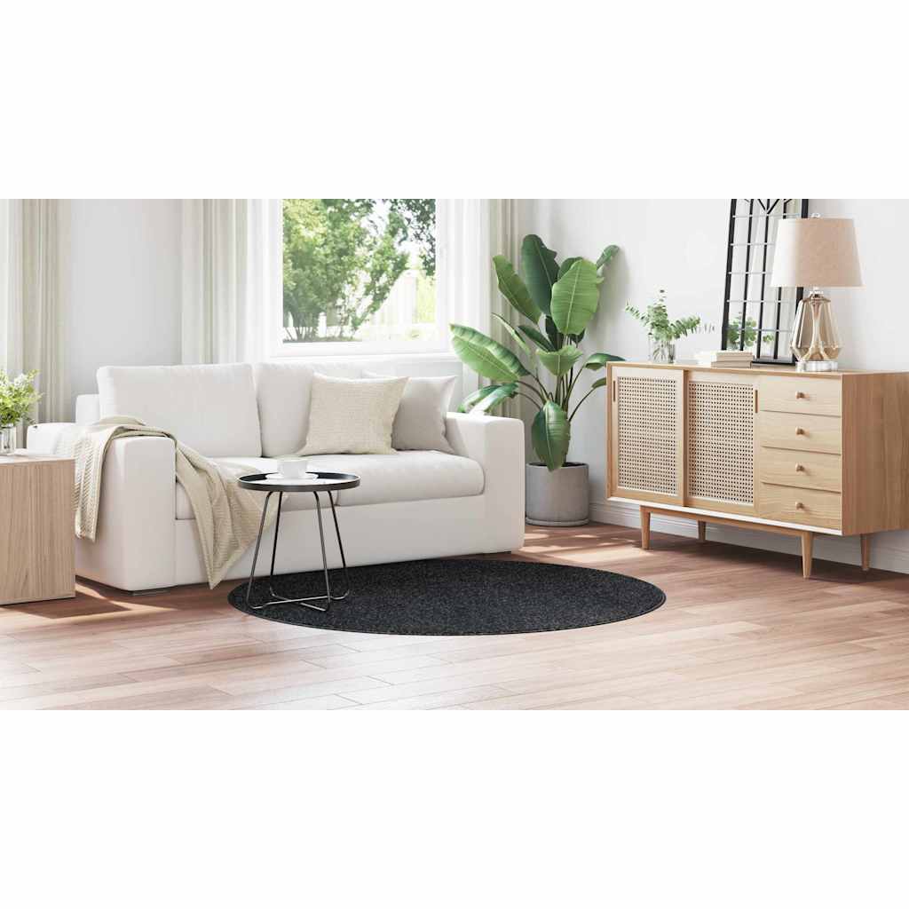 vidaXL Χαλί Σκούρο γκρι 160 x 160 cm Πολυπροπυλένιο