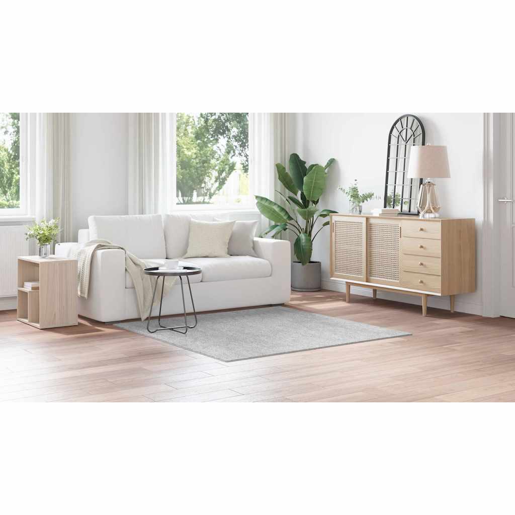 vidaXL Αντιολισθητικό Σαγκί Χαλάκι Γκρι 160 x 160 cm PP