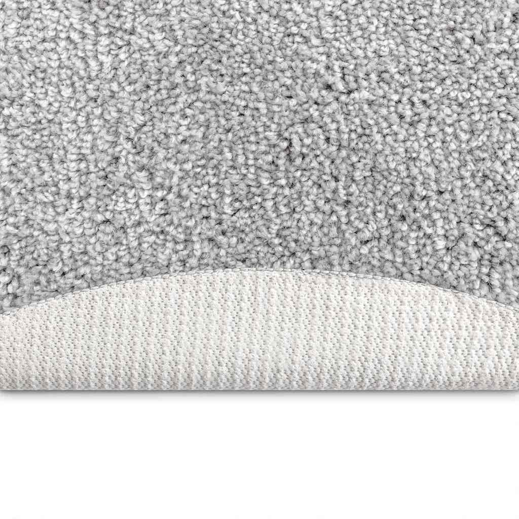 vidaXL Αντιολισθητικό Σαγκί Χαλάκι Γκρι 90 x 90 cm PP
