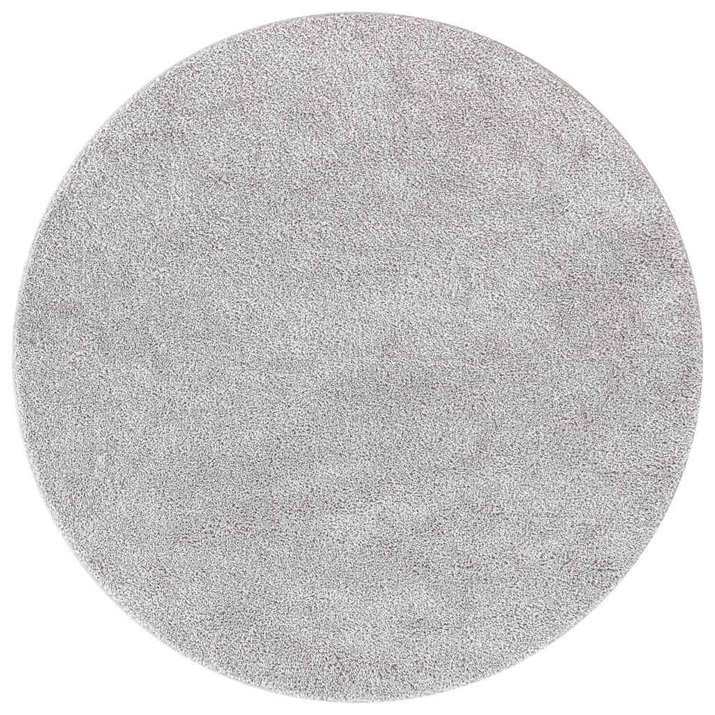 vidaXL Αντιολισθητικό Σαγκί Χαλάκι Γκρι 90 x 90 cm PP