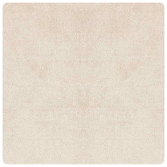 vidaXL Αντιολισθητικό Σαγκί Χαλάκι Κρεμ 200 x 200 cm PP