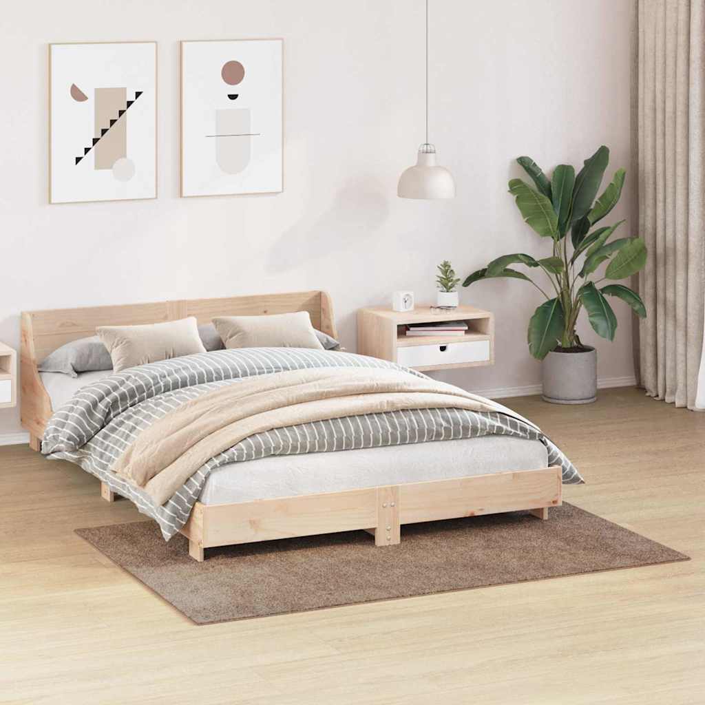 vidaXL Αντιολισθητικό Σαγκί Χαλάκι Καφέ 120 x 170 cm PP
