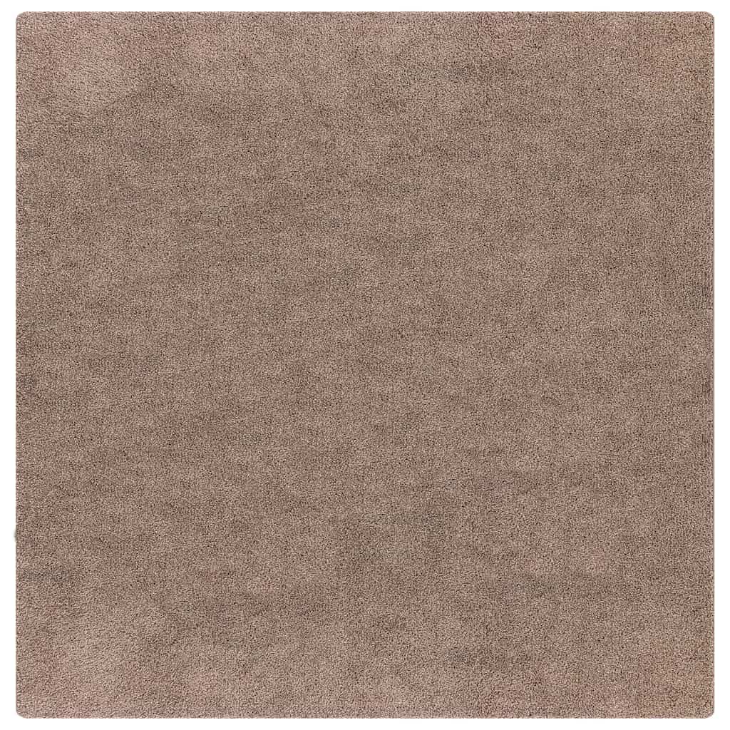 vidaXL Αντιολισθητικό Σαγκί Χαλάκι Καφέ 200 x 200 cm PP