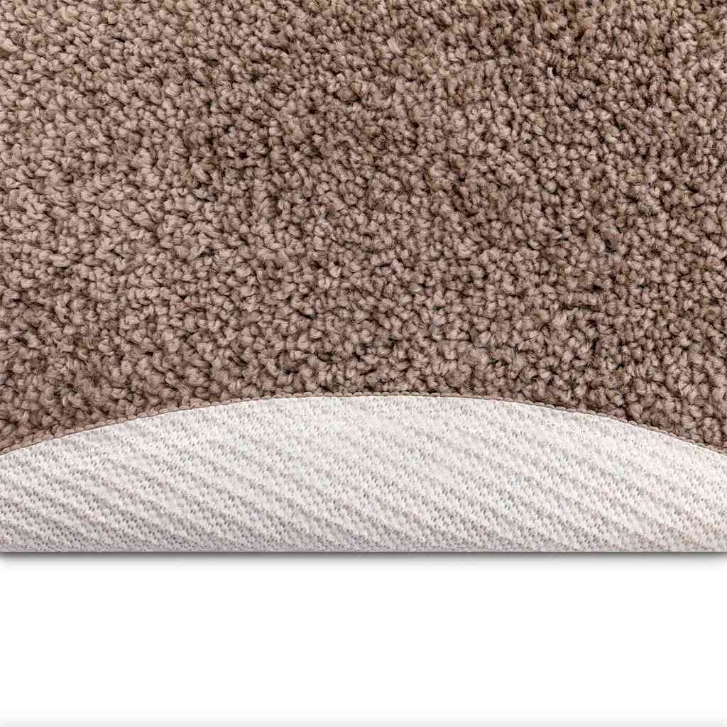 vidaXL Αντιολισθητικό Σαγκί Χαλάκι Καφέ 120 x 120 cm PP