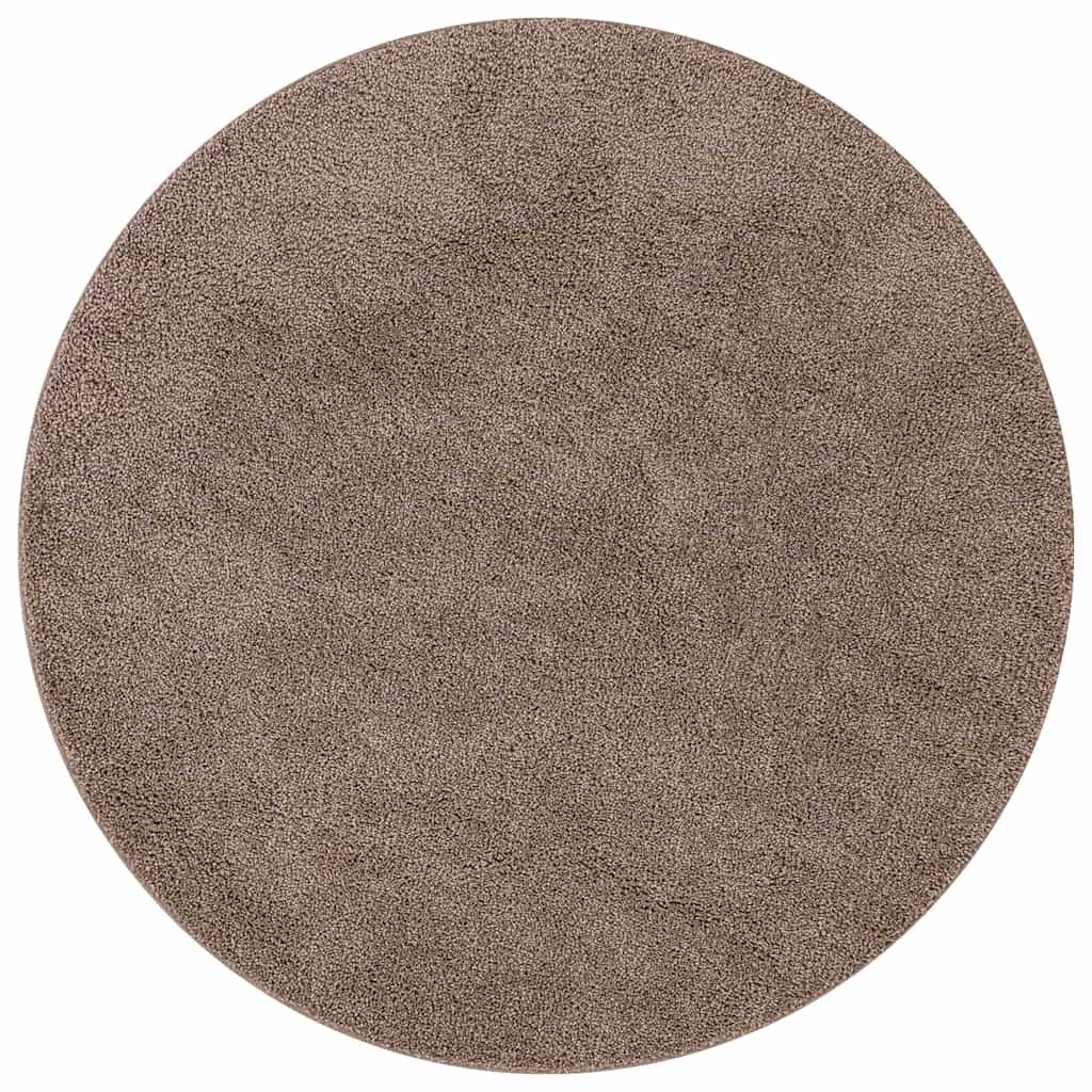 vidaXL Αντιολισθητικό Σαγκί Χαλάκι Καφέ 120 x 120 cm PP