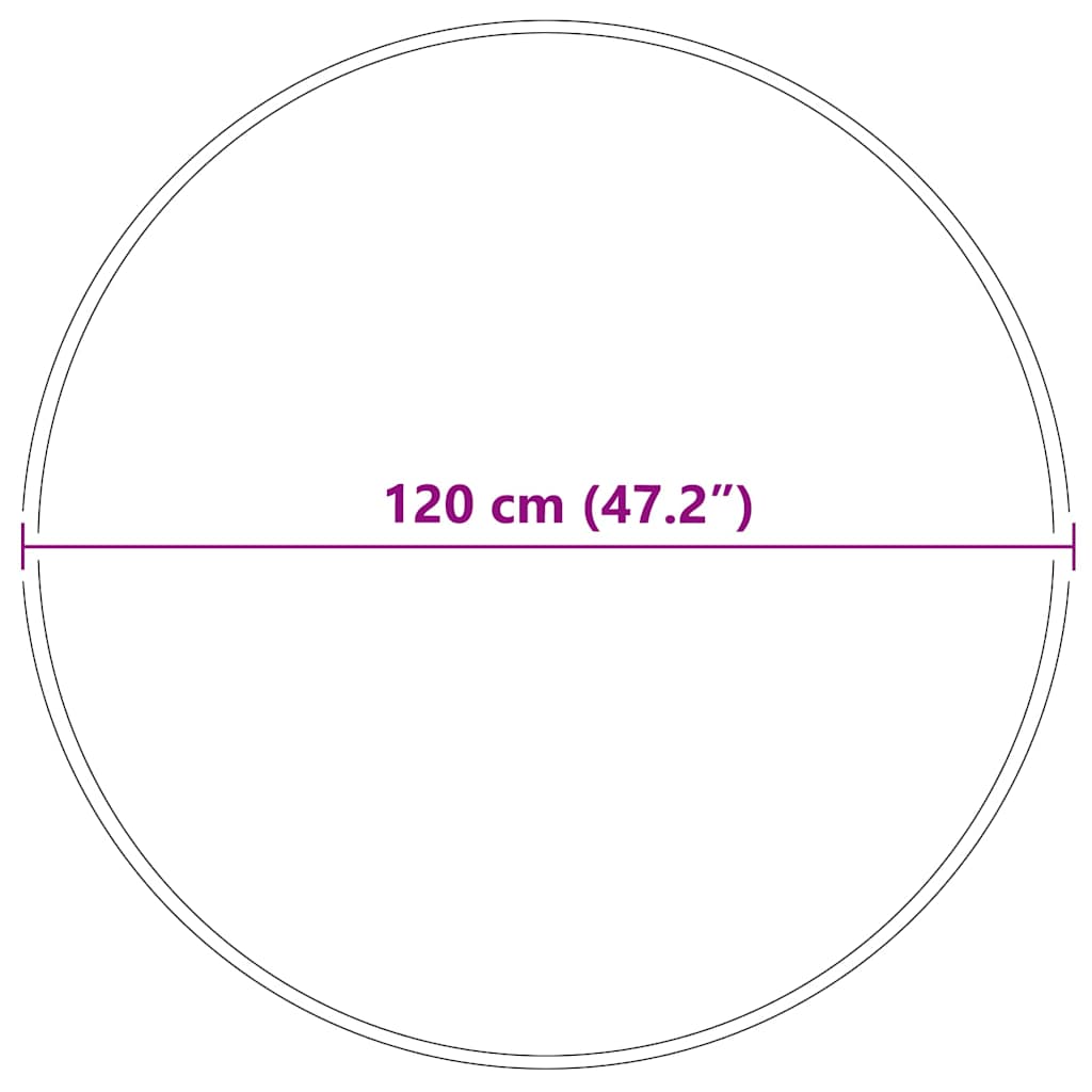 vidaXL Αντιολισθητικό Σαγκί Χαλάκι Καφέ 120 x 120 cm PP