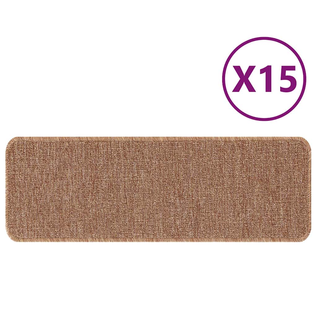 Ματ Σκαλοπατιών vidaXL με Υποστήριξη Λατέξ Κίτρινο 25x60 cm