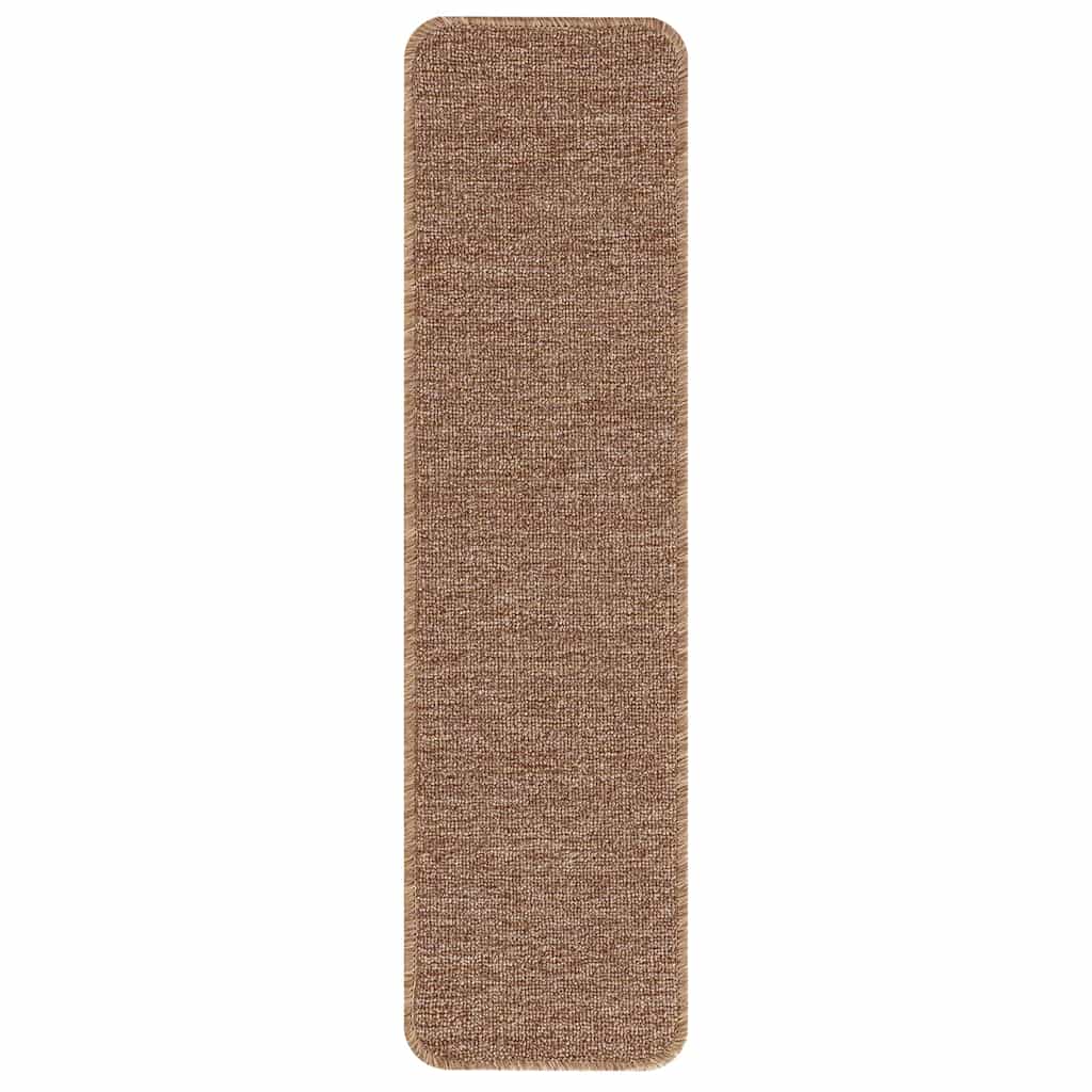 vidaXL Χαλιά Σκαλοπατιών Αντιολισθητικά 15 pcs Κίτρινο 75 x 20 cm PP