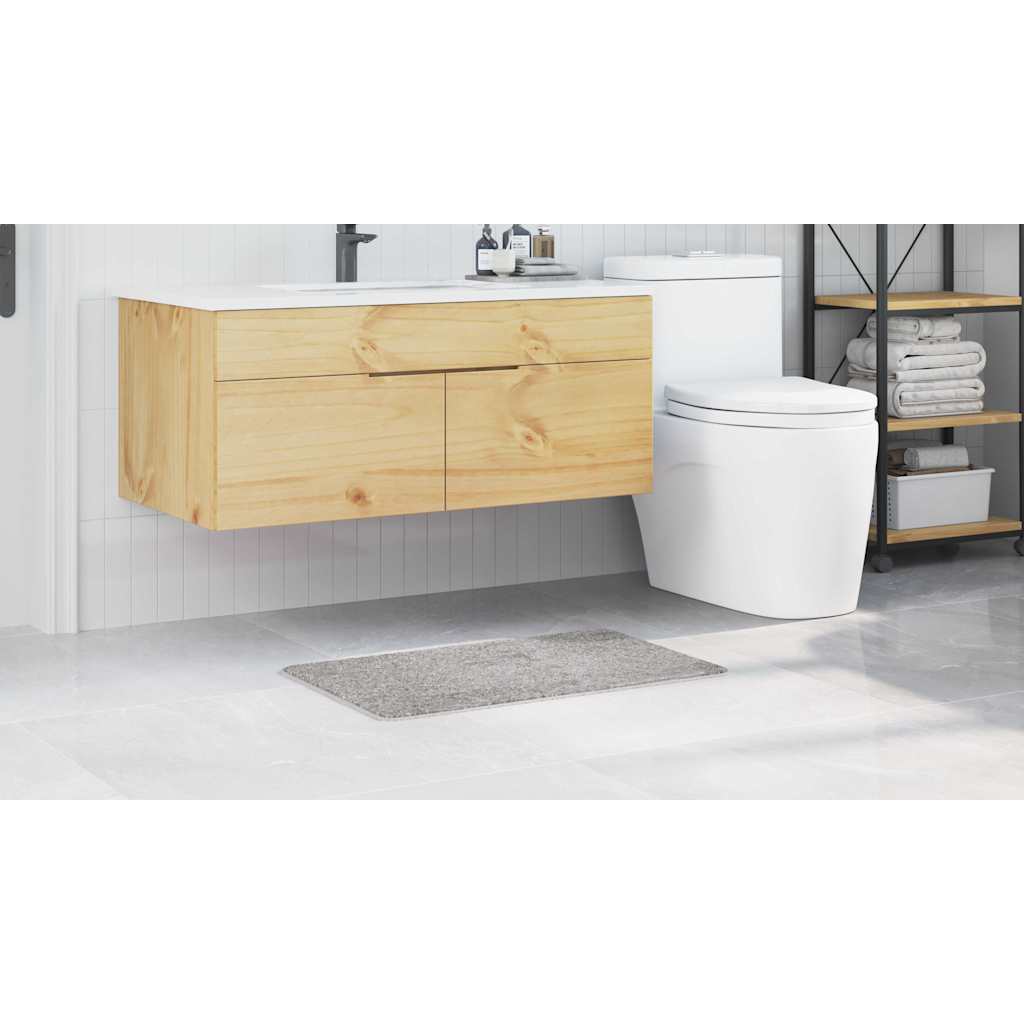 vidaXL Αντιολισθητικό μαξιλάρι μπάνιου Γκρι 50 x 80 cm PP