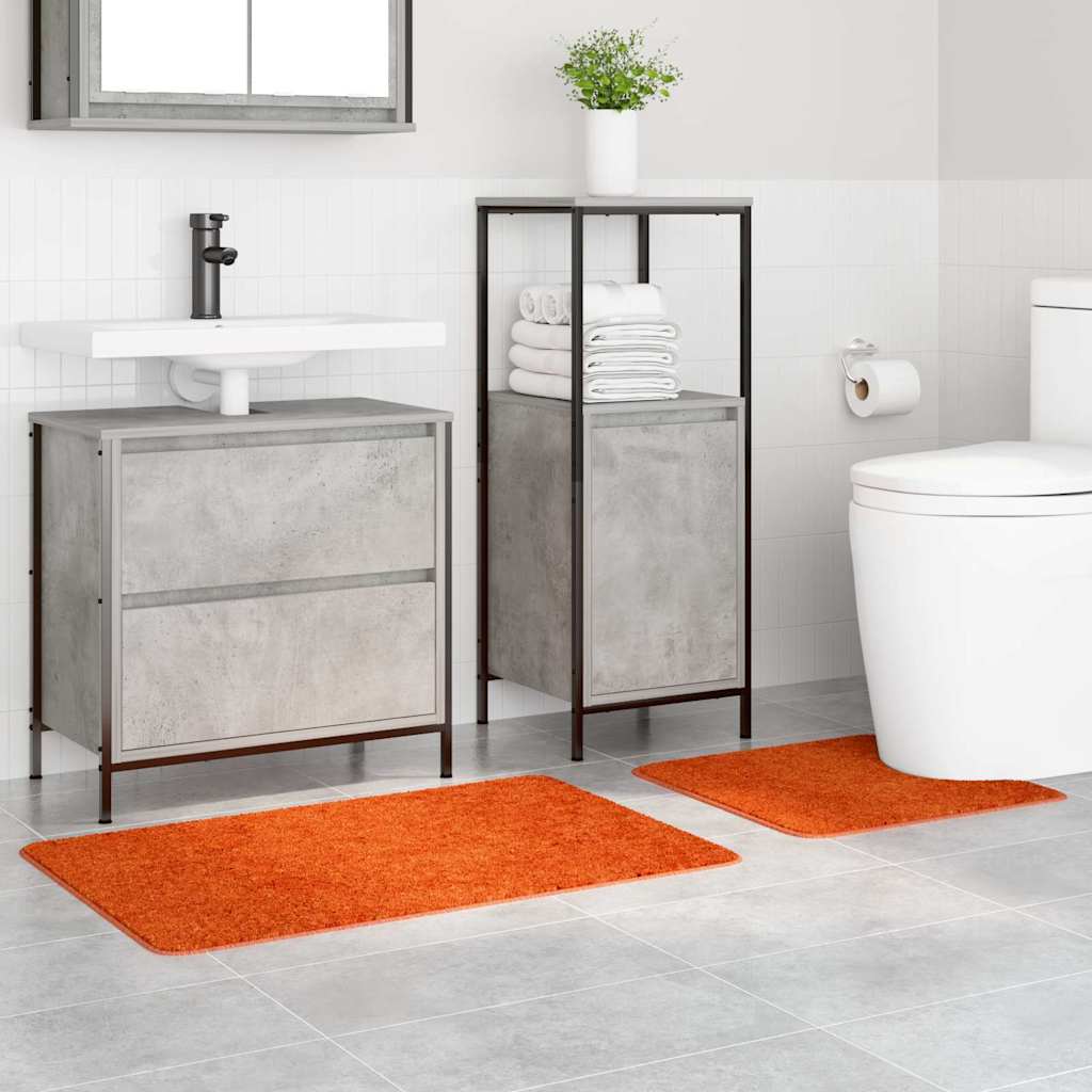 vidaXL Σετ Μάτ Μπάνιου Αντιολισθητικό 2 pcs Πορτοκαλί PP