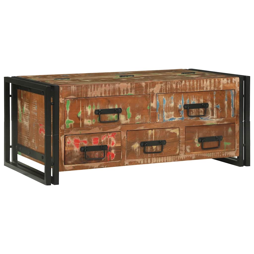 vidaXL Τραπεζάκι σαλονιού Καφέ 90 x 50 x 38 εκ Μασίφ ανακυκλωμένο ξύλο