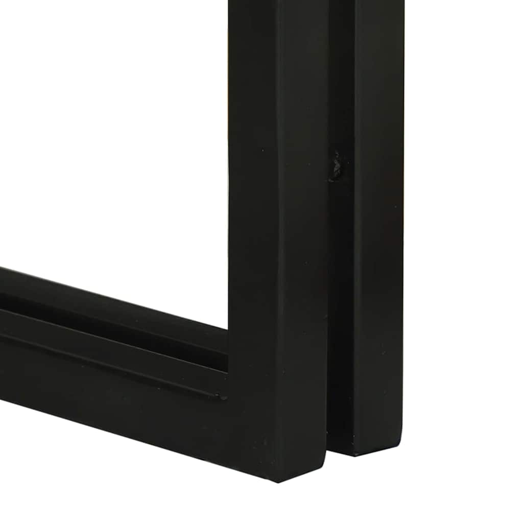 vidaXL Ένθετα τραπέζια Καφέ και μαύρο Μασίφ ανακυκλωμένο ξύλο