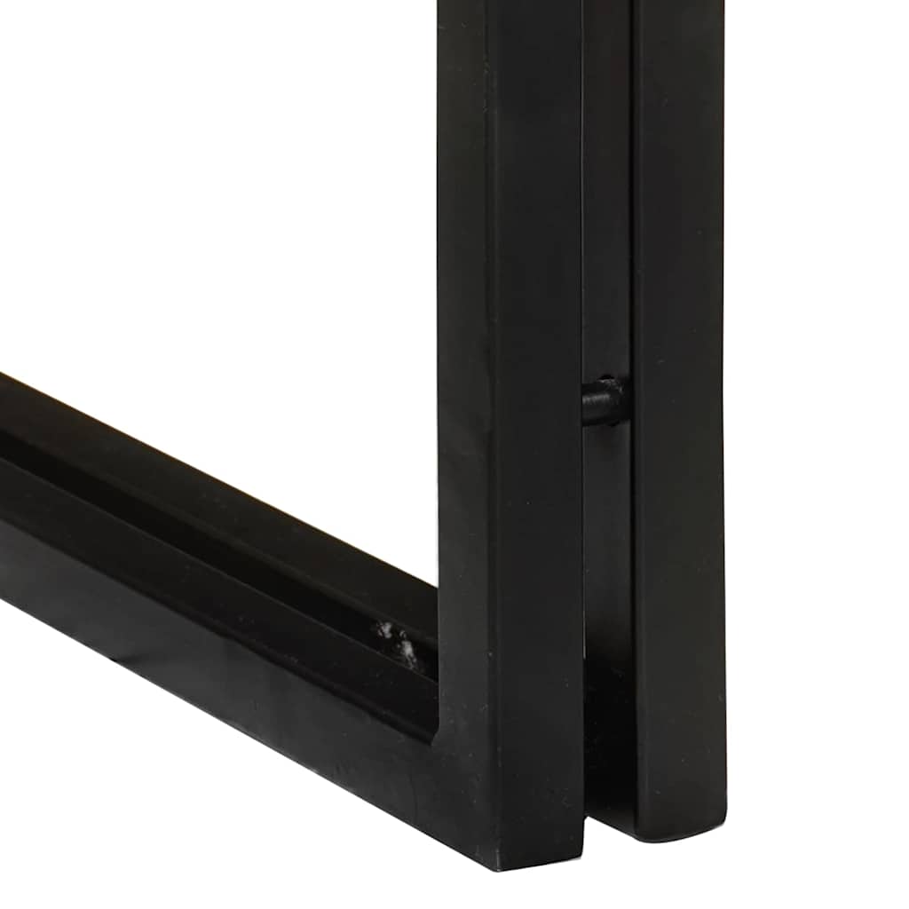 vidaXL Τραπέζια άκρης Καφέ και μαύρο Μασίφ ξύλο ακακίας