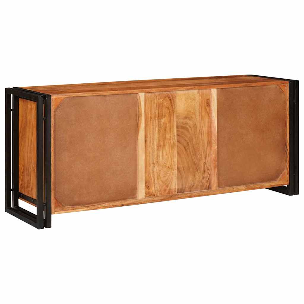 vidaXL Ντουλάπι TV με ράφι Καφέ 120 x 33 x 50 εκ Μασίφ ξύλο ακακίας