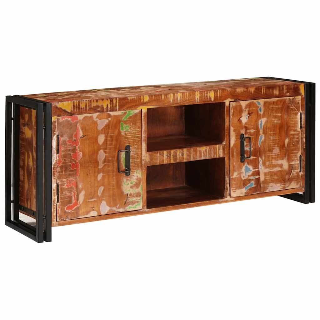 vidaXL Ντουλάπι TV Πολύχρωμο 120 x 33 x 50 εκ Μασίφ ανακυκλωμένο ξύλο