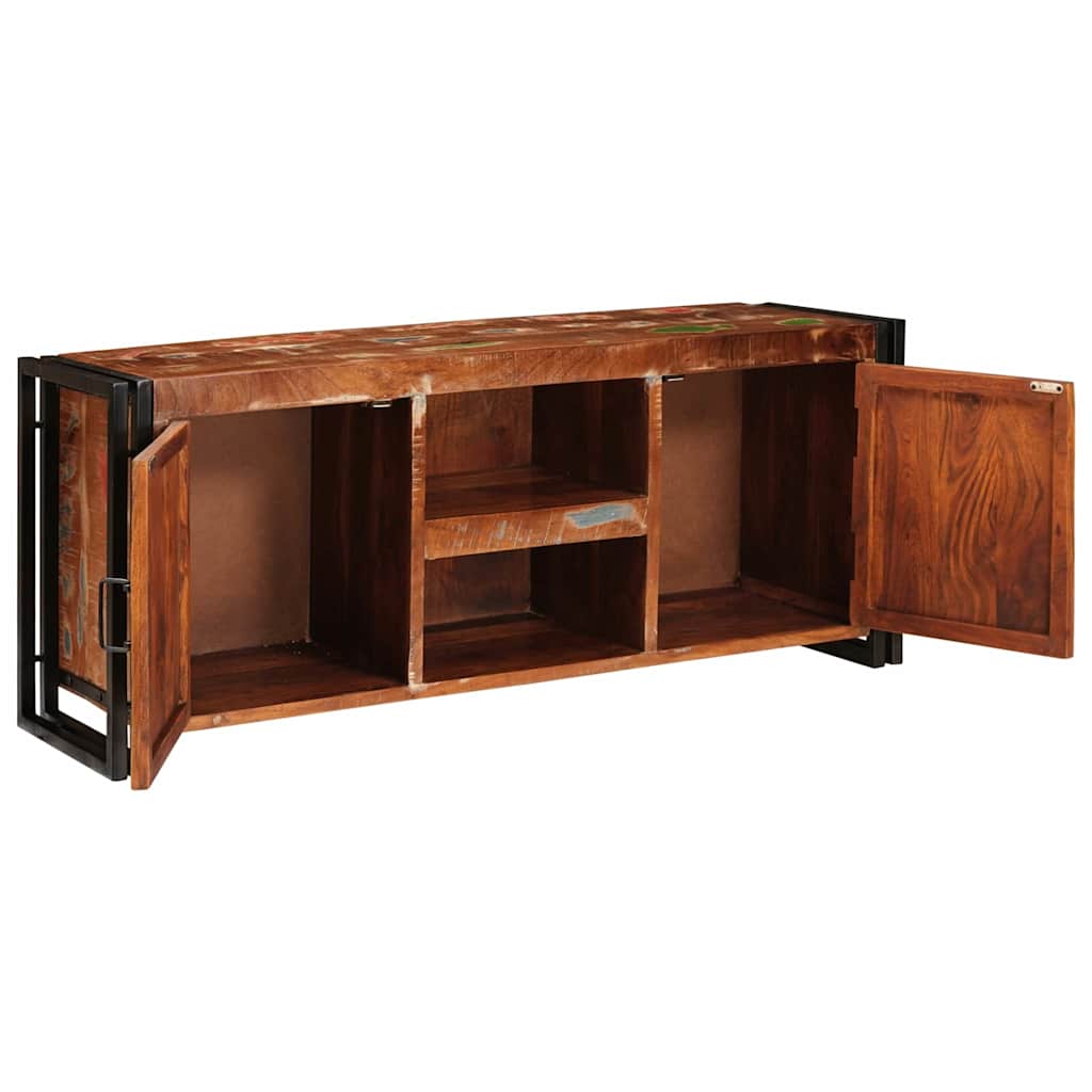 vidaXL Ντουλάπι TV Πολύχρωμο 120 x 33 x 50 εκ Μασίφ ανακυκλωμένο ξύλο