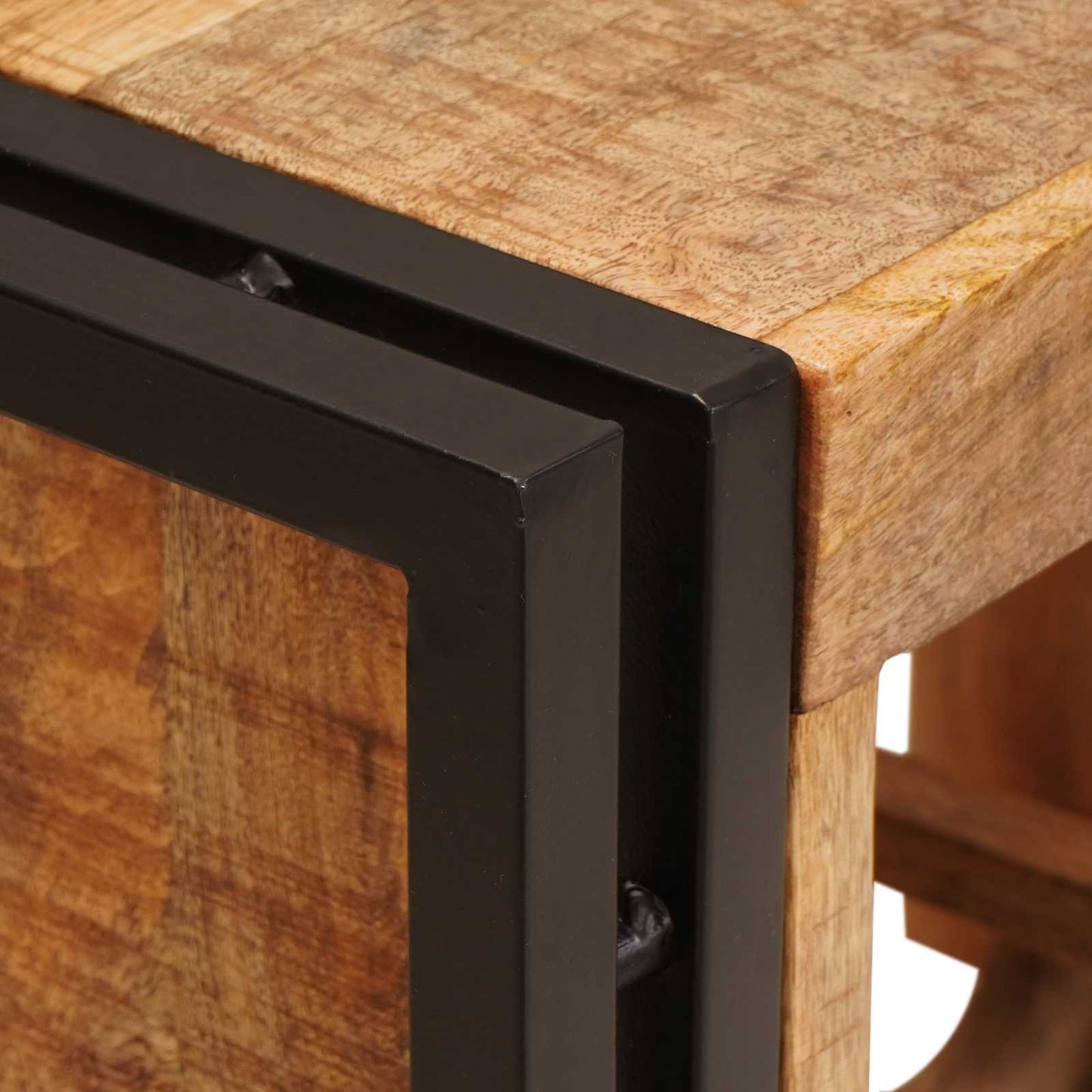 vidaXL Ράφι Κρασιού Καφέ 100 x 45 x 33 εκ Σταθερό Χοντρό Ξύλο Μάνγκο