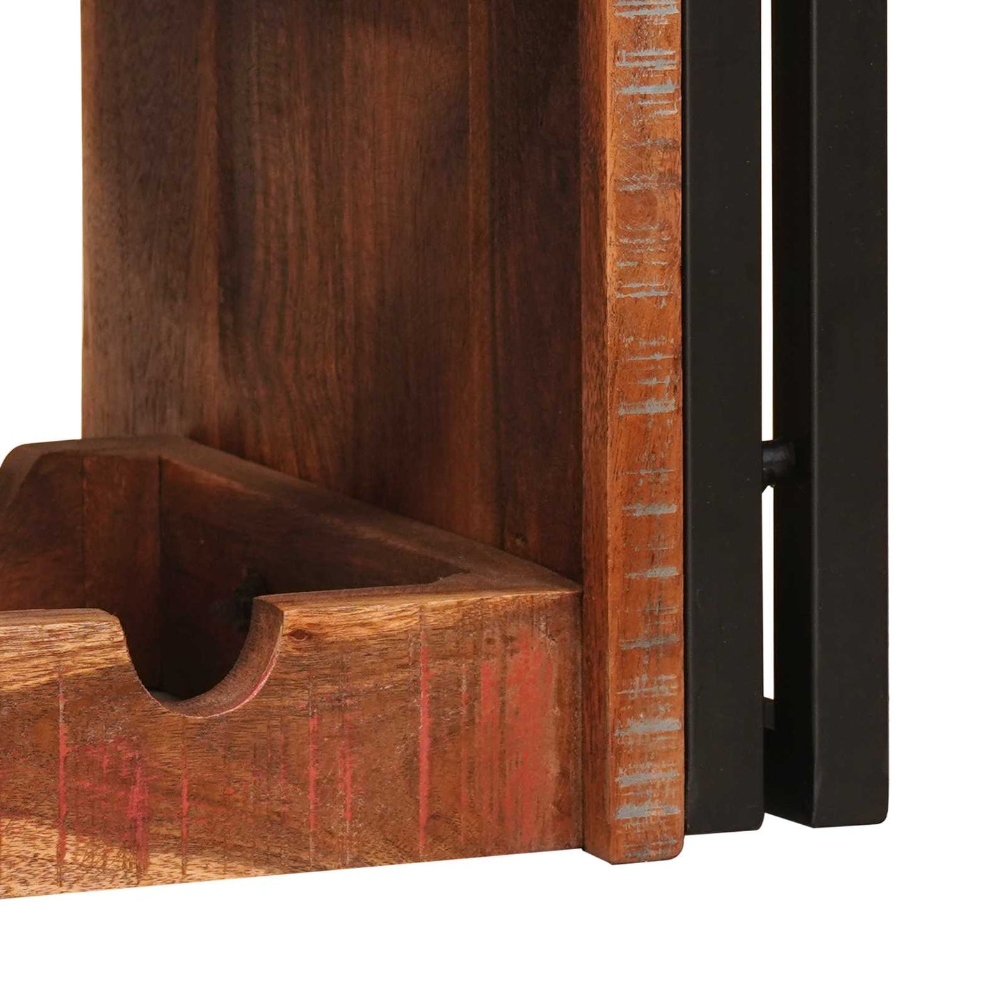 vidaXL Ράφι Κρασιού Καφέ 100 x 45 x 33 εκ Στερεό ανακτημένο ξύλο