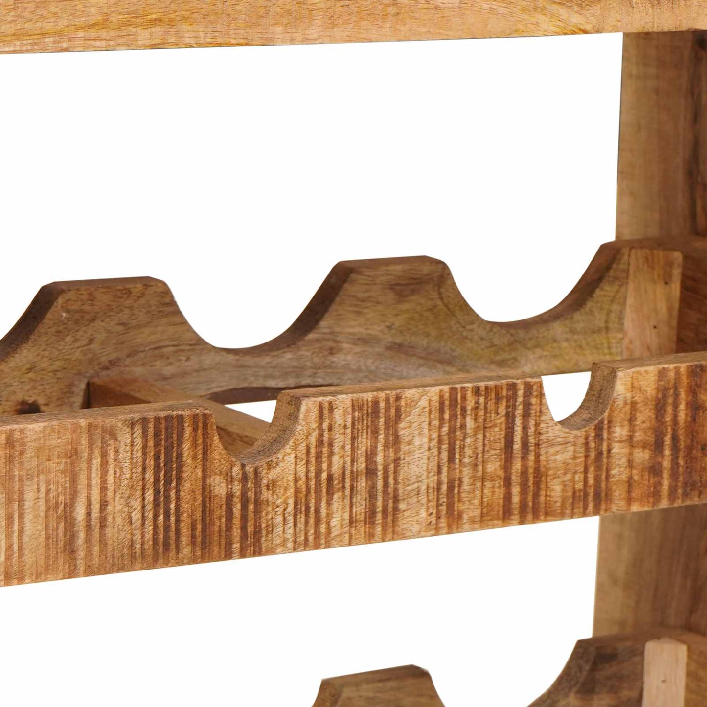 vidaXL Ράφι Κρασιού Καφέ 100 x 45 x 33 εκ Σταθερό Χοντρό Ξύλο Μάνγκο