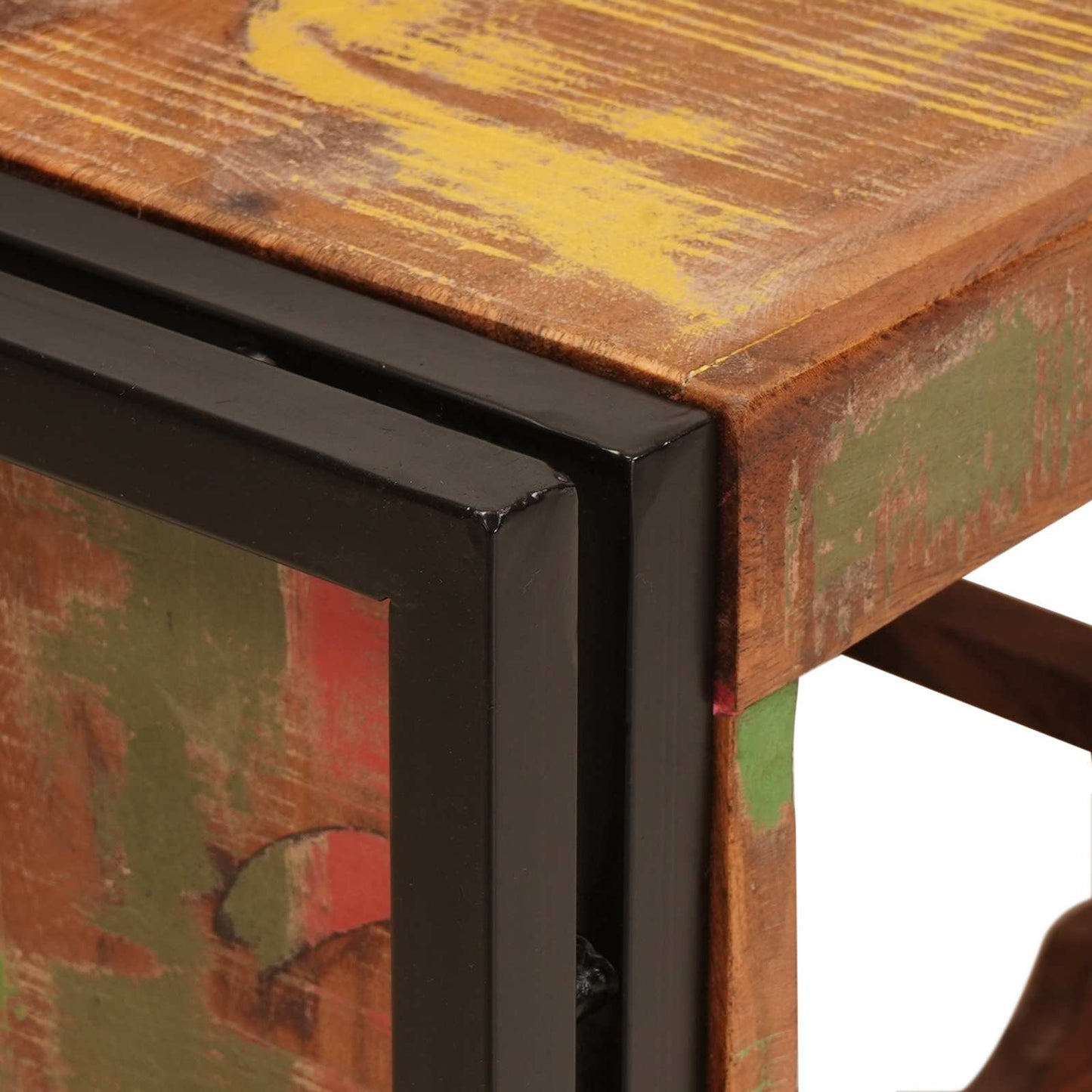 vidaXL Ράφι Κρασιού Καφέ 100 x 45 x 33 εκ Στερεό ανακτημένο ξύλο