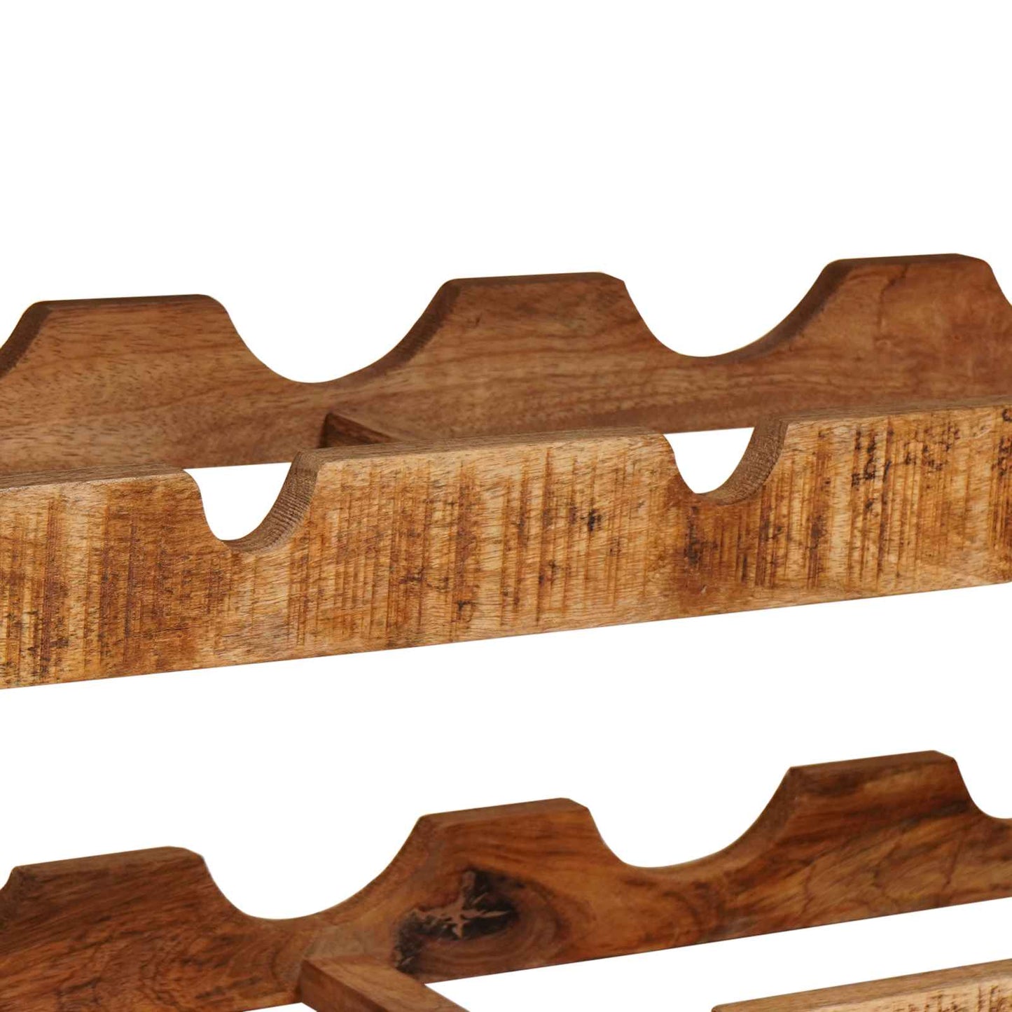 vidaXL Ράφι Κρασιού Καφέ 100 x 45 x 33 εκ Σταθερό Χοντρό Ξύλο Μάνγκο