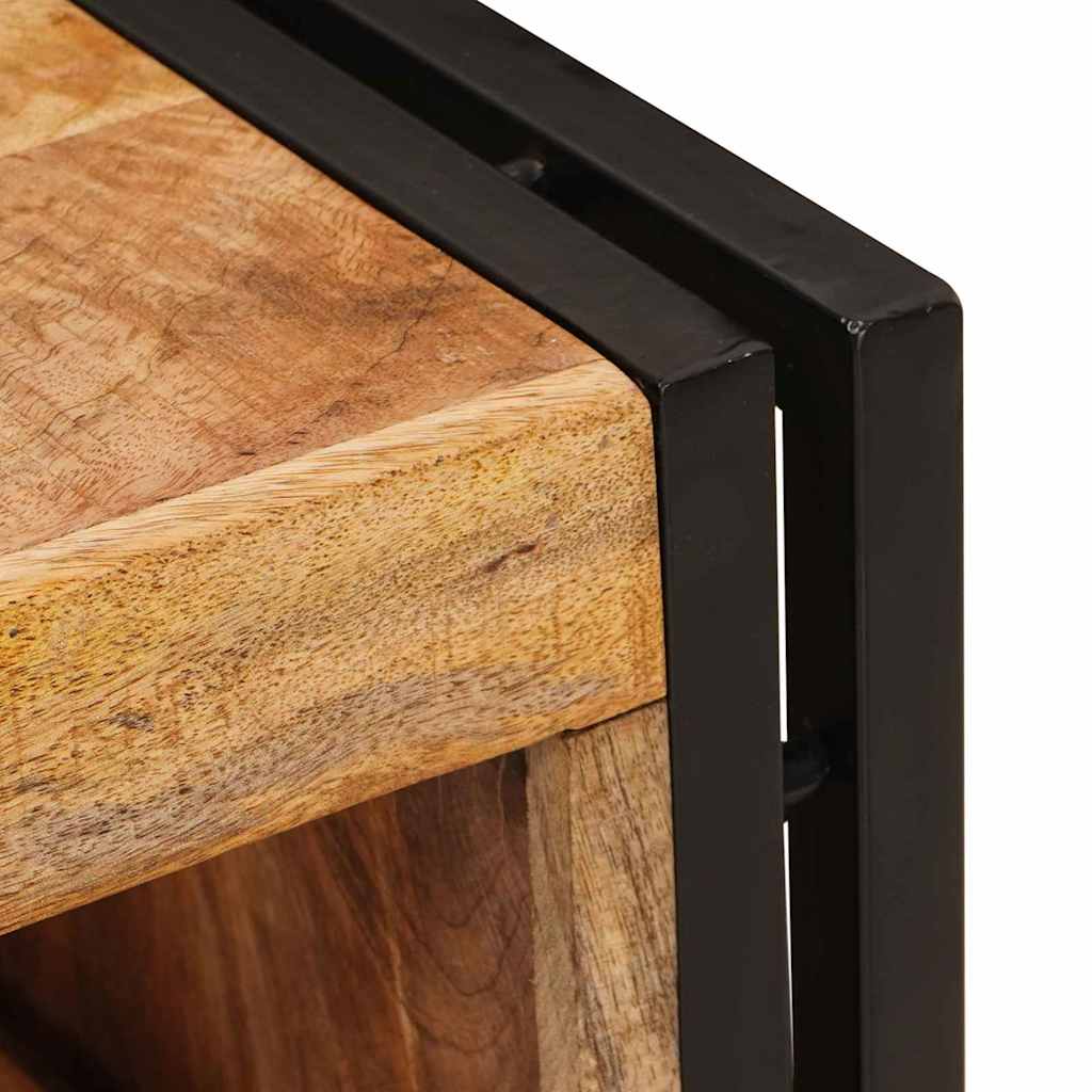 vidaXL Ράφι Κρασιού Καφέ 100 x 45 x 33 εκ Σταθερό Χοντρό Ξύλο Μάνγκο