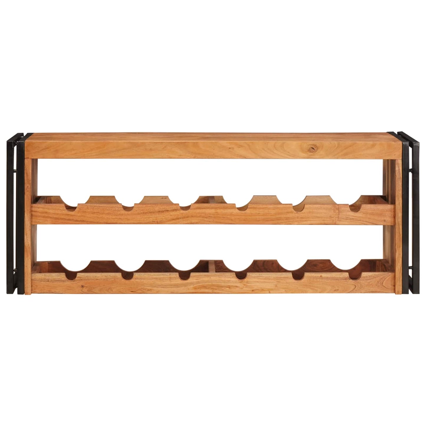 vidaXL Ράφι Κρασιού Καφέ 100 x 45 x 33 εκ Στερεό Ξύλο Ακακίας