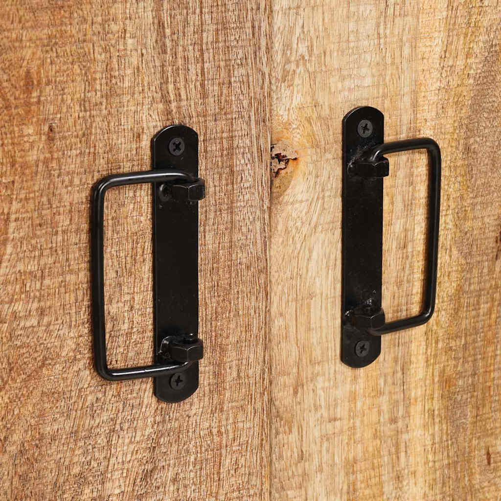 vidaXL Highboard με Πόρτες Στερεό ακατέργαστο ξύλο μάνγκο και μέταλλο