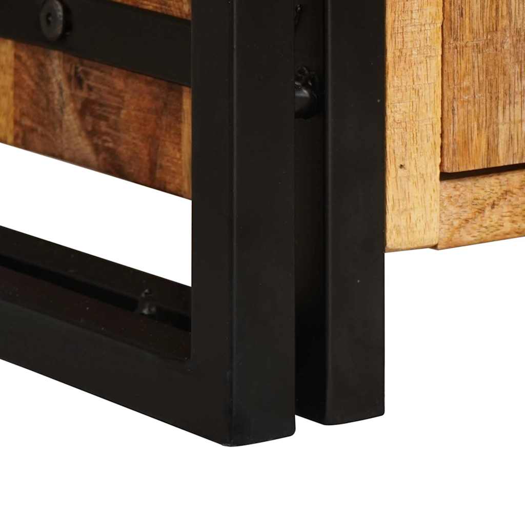 vidaXL Highboard με Πόρτες Στερεό ακατέργαστο ξύλο μάνγκο και μέταλλο