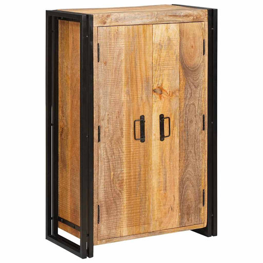 vidaXL Highboard με Πόρτες Στερεό ακατέργαστο ξύλο μάνγκο και μέταλλο