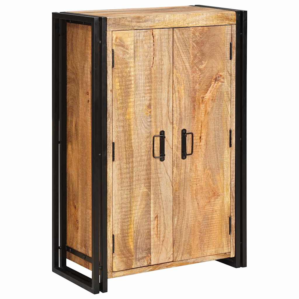 vidaXL Highboard με Πόρτες Στερεό ακατέργαστο ξύλο μάνγκο και μέταλλο