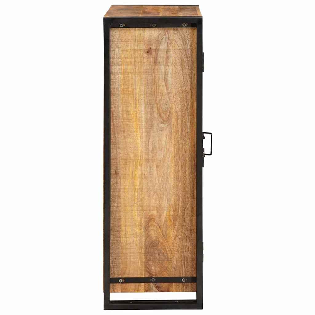 vidaXL Highboard με Πόρτες Στερεό ακατέργαστο ξύλο μάνγκο και μέταλλο