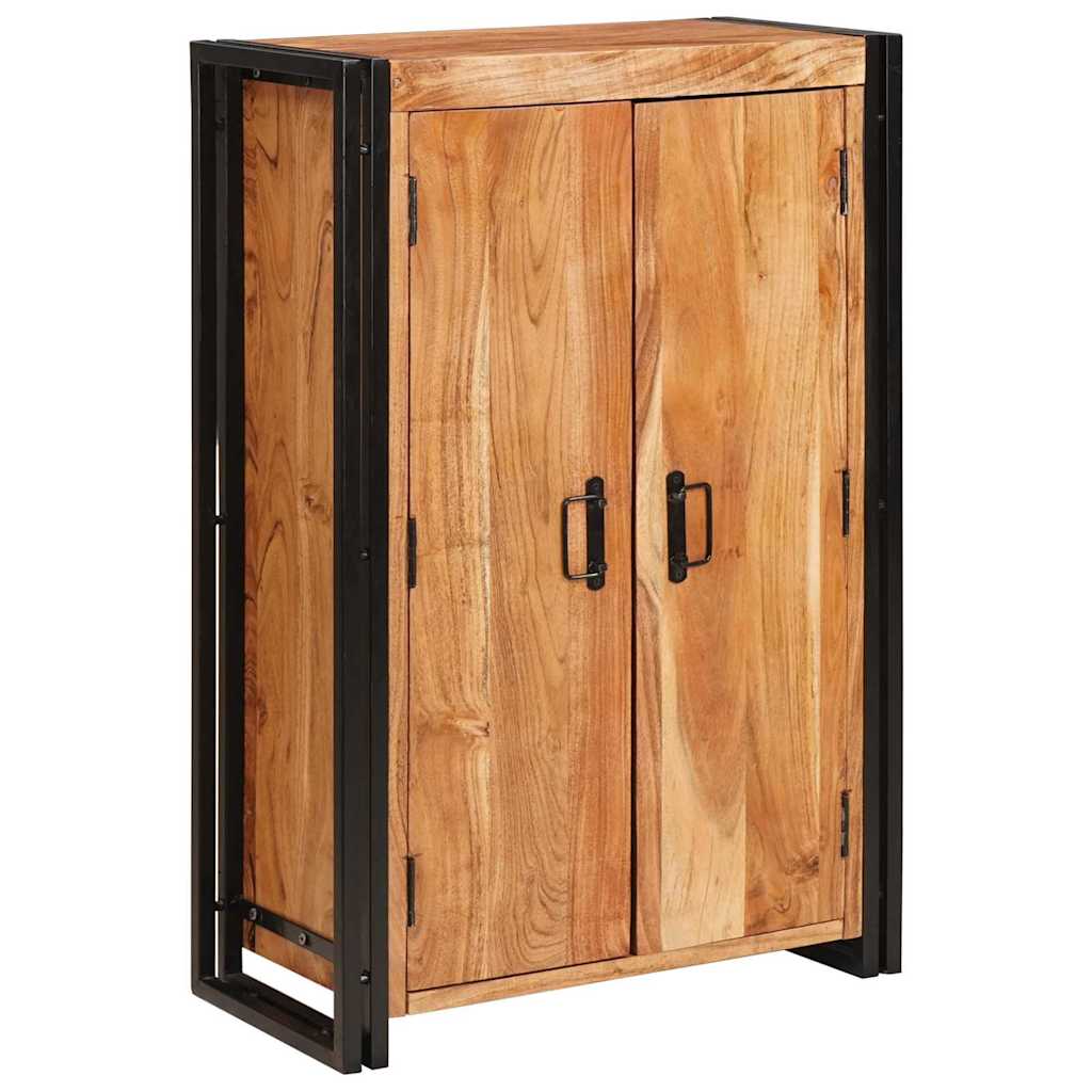 vidaXL Highboard με Πόρτες Καφέ Μασίφ ξύλο ακακίας και μέταλλο