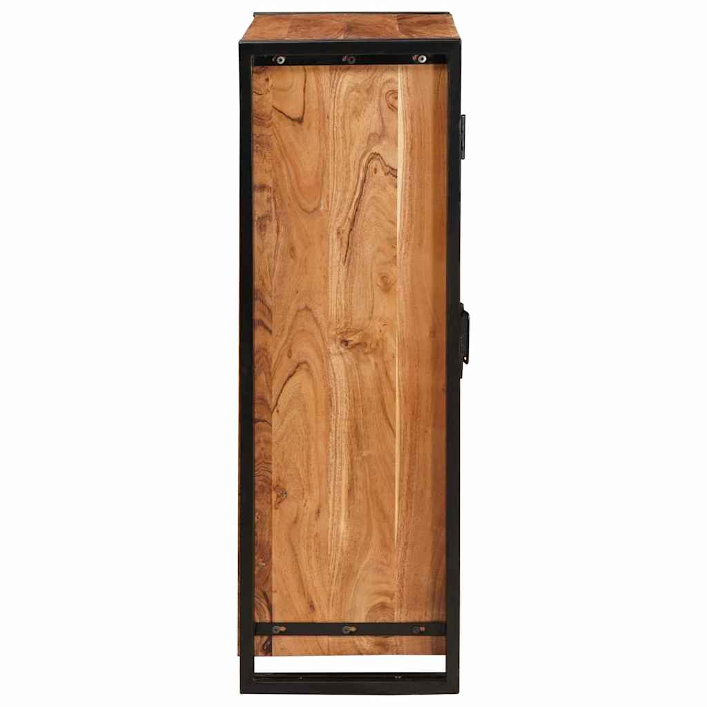 vidaXL Highboard με Πόρτες Καφέ Μασίφ ξύλο ακακίας και μέταλλο
