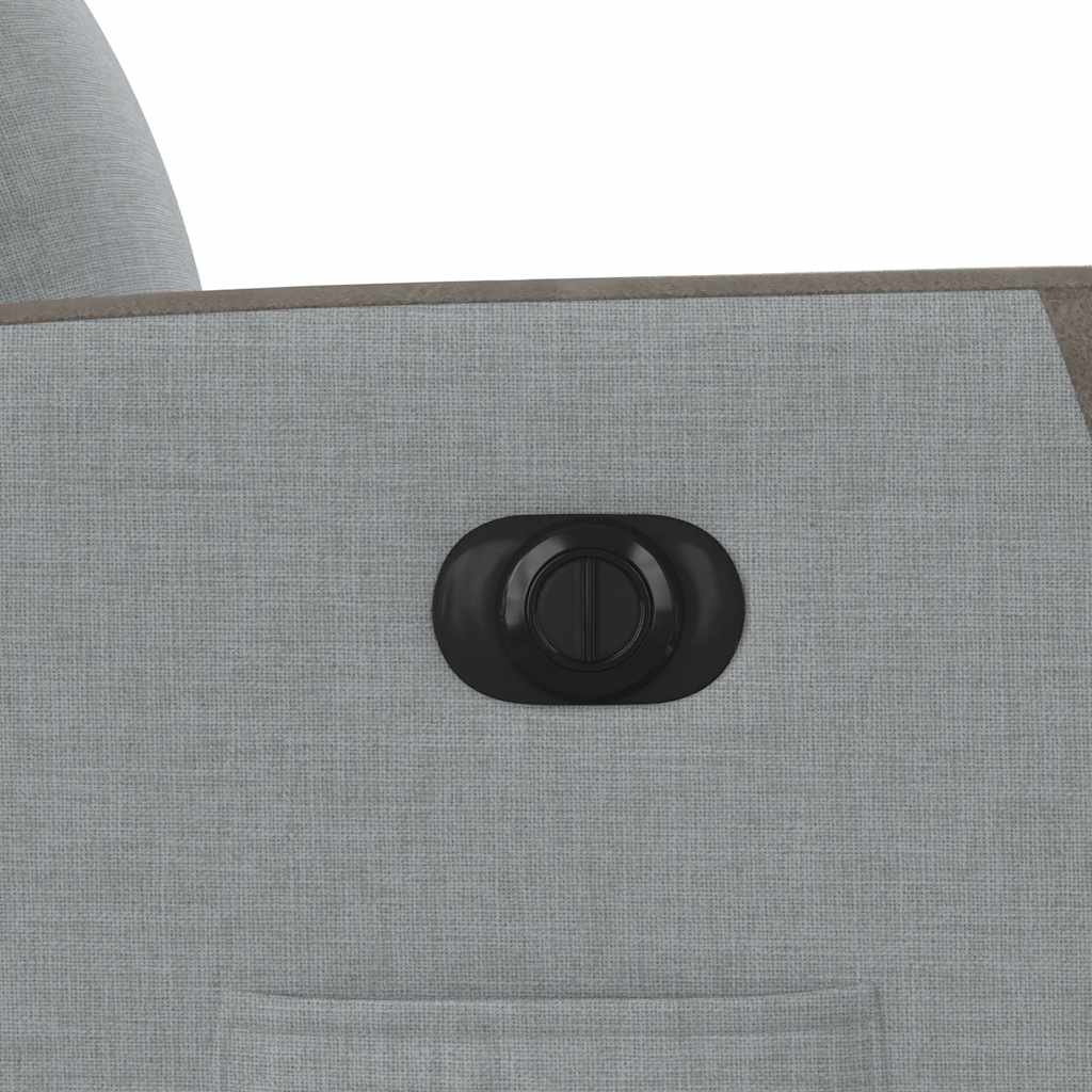 vidaXL Πολυθρόνα Ανακλινόμενη Ηλεκτρική Ανοιχτό Γκρι Υφασμάτινη