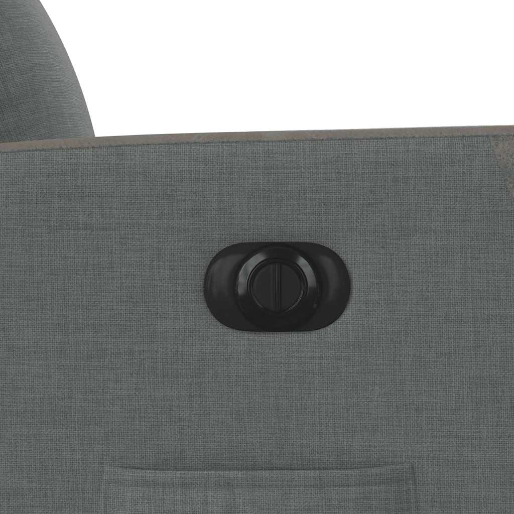vidaXL Πολυθρόνα Ανακλινόμενη Ηλεκτρική Σκούρο Γκρι Υφασμάτινη