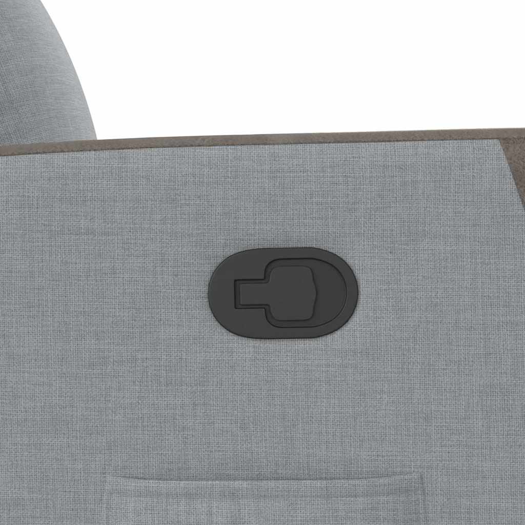 vidaXL Πολυθρόνα Ανακλινόμενη με Ανύψωση Ανοιχτό Γκρι Υφασμάτινη