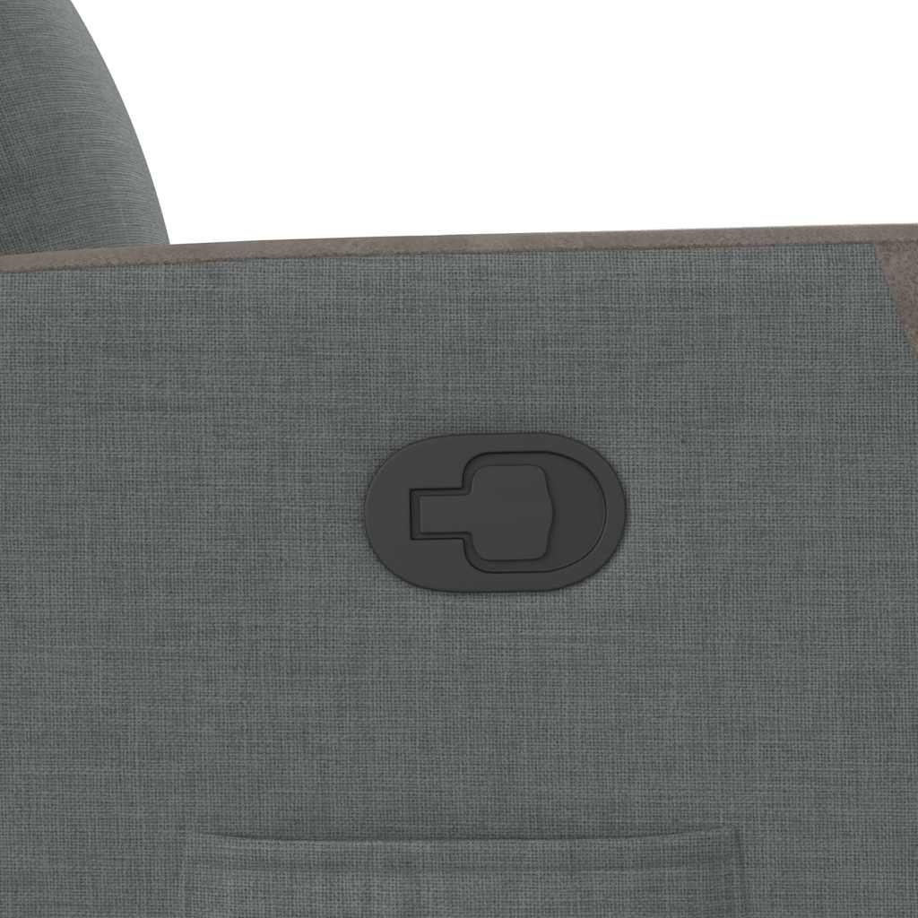 vidaXL Πολυθρόνα Ανακλινόμενη με Ανύψωση Σκούρο Γκρι Υφασμάτινη