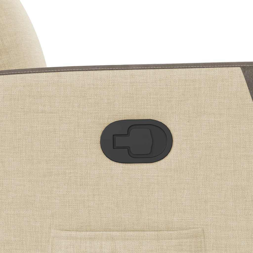 vidaXL Πολυθρόνα Ανακλινόμενη με Ανύψωση Κρεμ Υφασμάτινη