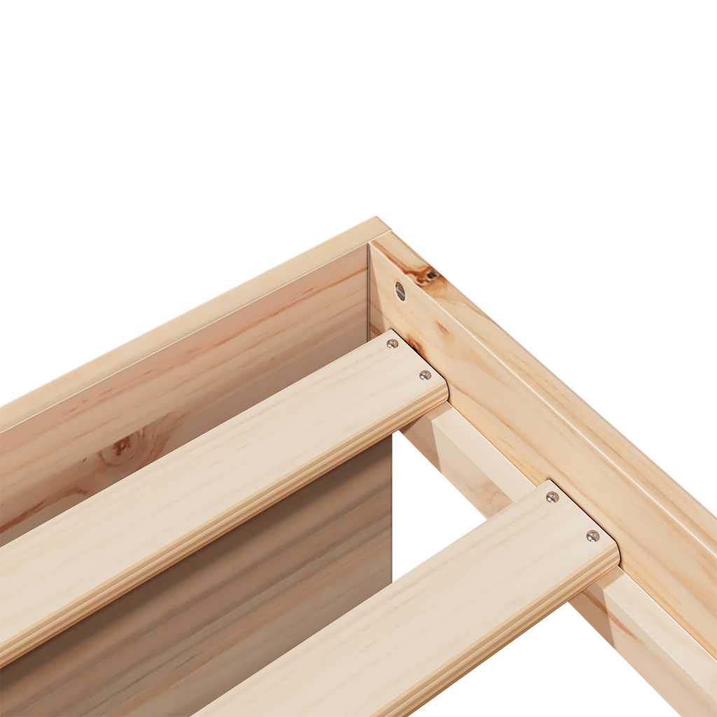 vidaXL Καναπές Κρεβάτι με Στρώμα Λευκό 80x200 εκ. Μασίφ Ξύλο Πεύκου