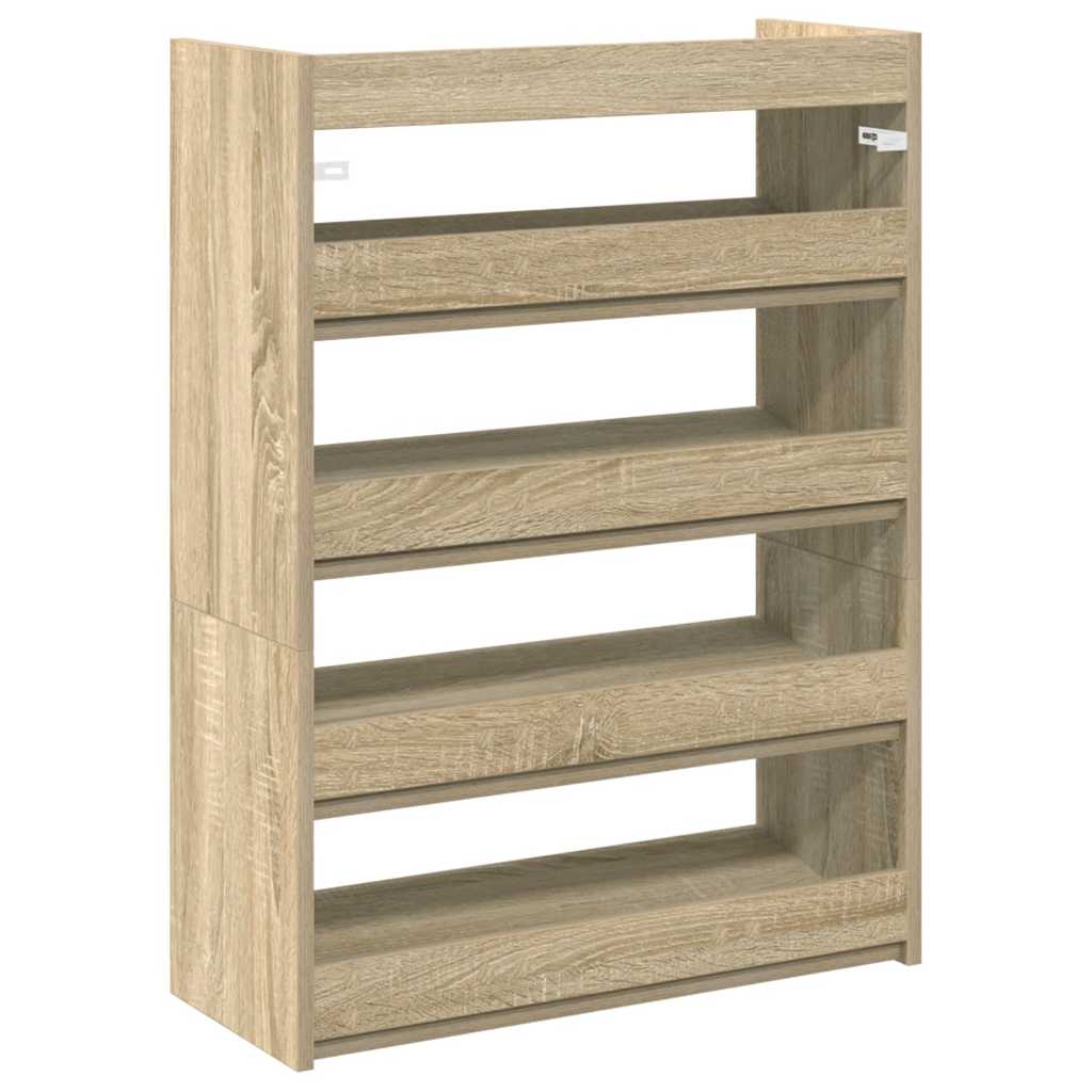 Ράφι παπουτσιών vidaXL Sonoma Oak 60x25x81 cm Κατασκευασμένο ξύλο