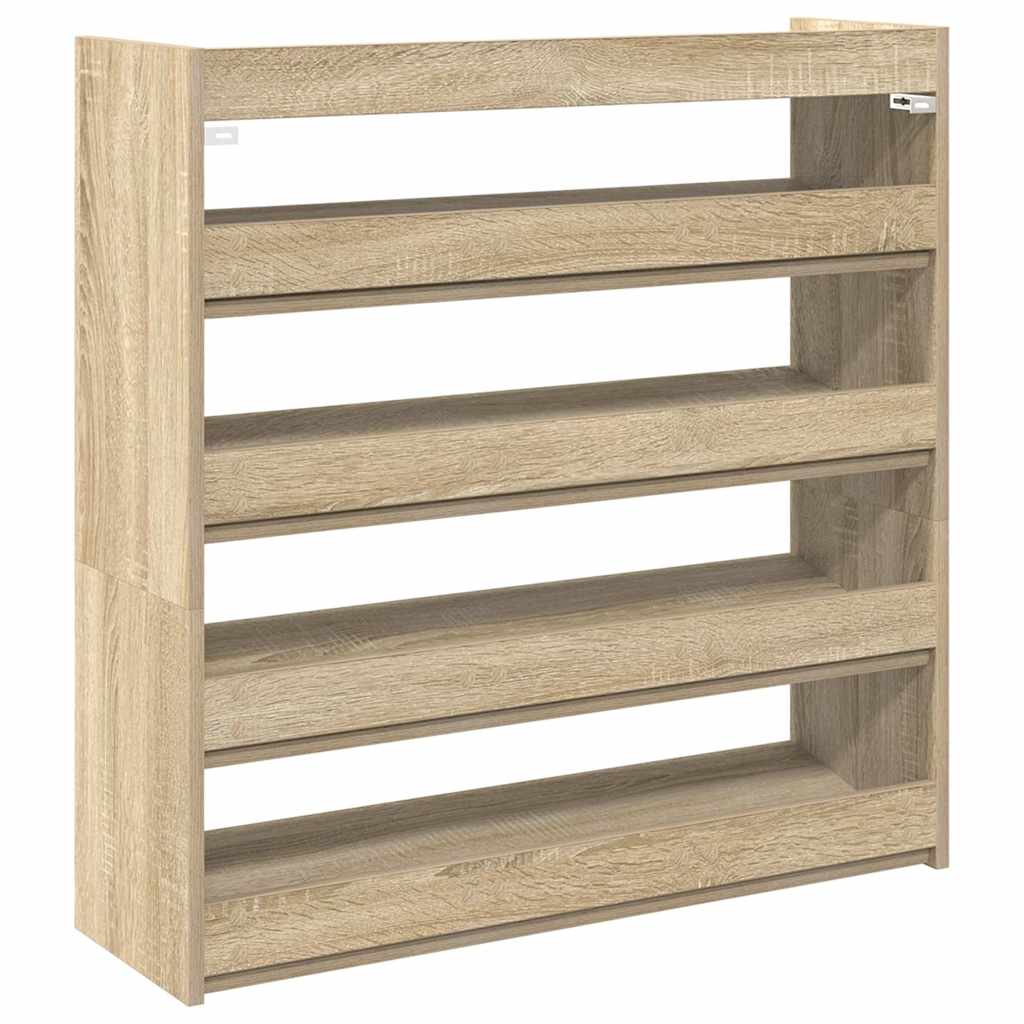 Ράφι παπουτσιών vidaXL Sonoma Oak 80x25x81 cm Κατασκευασμένο ξύλο