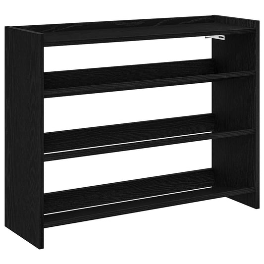 Ράφι παπουτσιών vidaXL Μαύρο 80x25x62 cm Κατασκευασμένο ξύλο