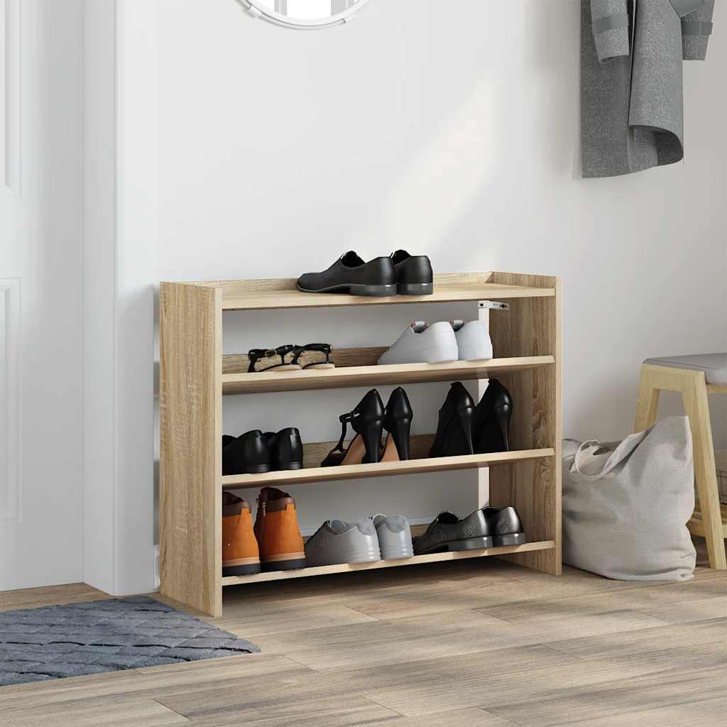 Ράφι παπουτσιών vidaXL Sonoma Oak 80x25x62 cm Κατασκευασμένο ξύλο